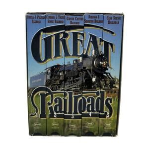 Vtg‎ Great Railroads VHS 2000 5-Tape Set Trains Collectors Series Good Times